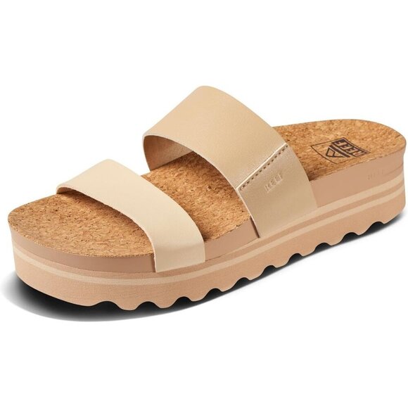 Shoes - Women's Slide Sandal Oasis Duo Open Toe Slip-on Hi Platform Heel Double Strap